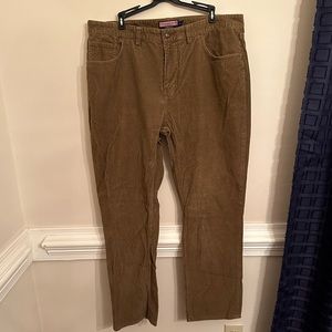 Men’s 38x32 Vineyard Vines Corduroy Five Pocket Pant - Brown